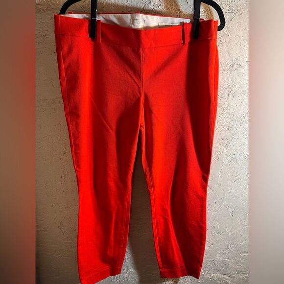 J. Crew Red Minnie stretch Straight Leg Pants - Picture 8 of 10